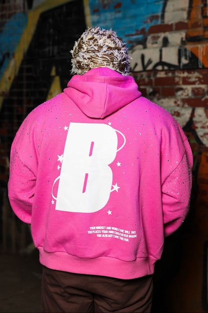 "Blizzard Luxe" Hoodie - Frosted Rose